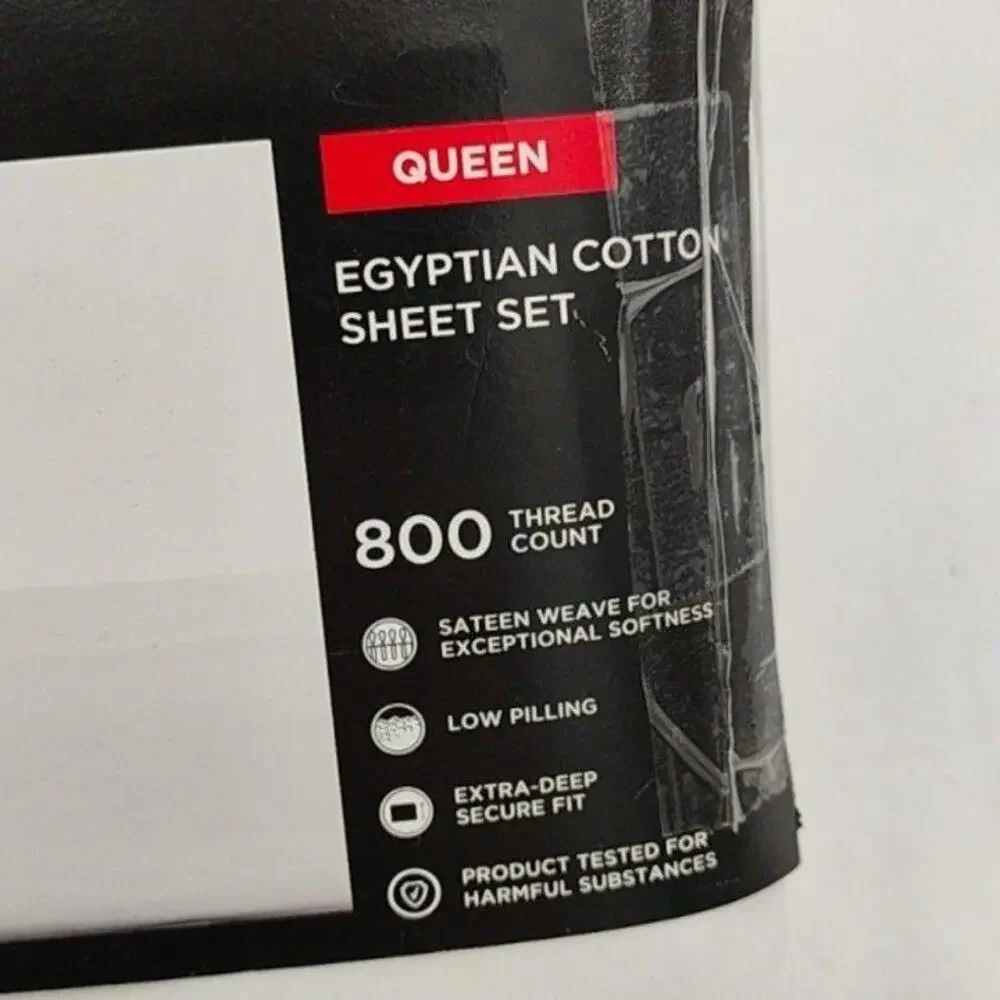 Simply Vera Vera Wang Sheet Set Queen White 800TC Egyptian Cotton Bedding